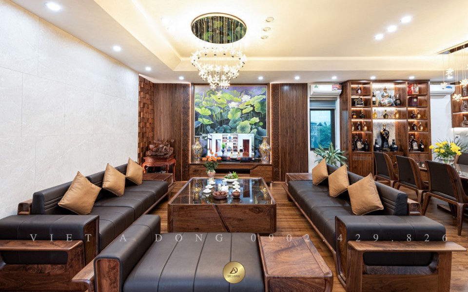 Thi công biệt thự gỗ óc chó cây xăng Petro Miền Bắc - Lê Trọng Tấn